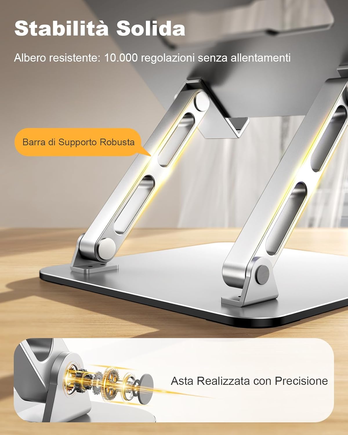 Babacom Supporto PC Portatile Ergonomico da Scrivania - immagine 3