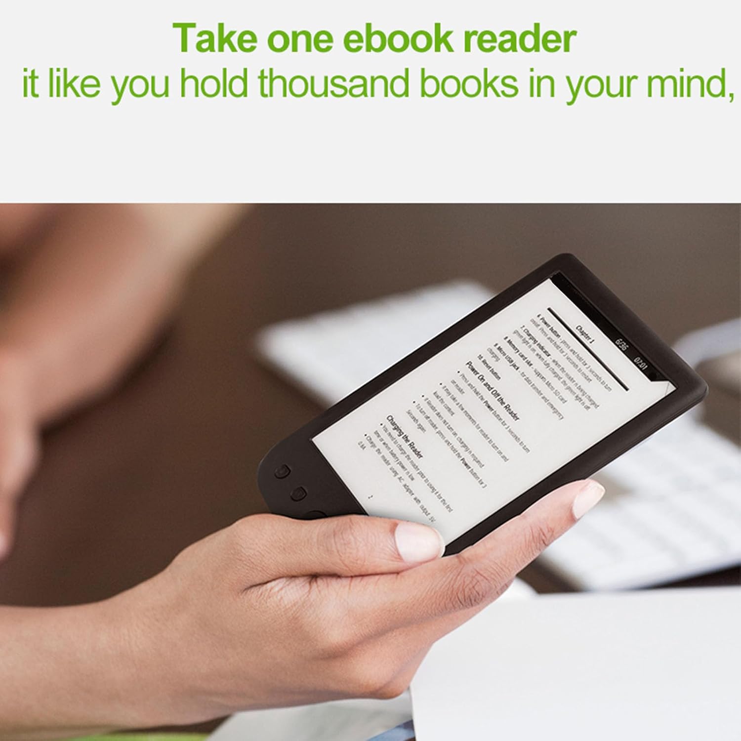 Lettore E-book 6" con Schermo Tattile HD Antiriflesso - immagine 2