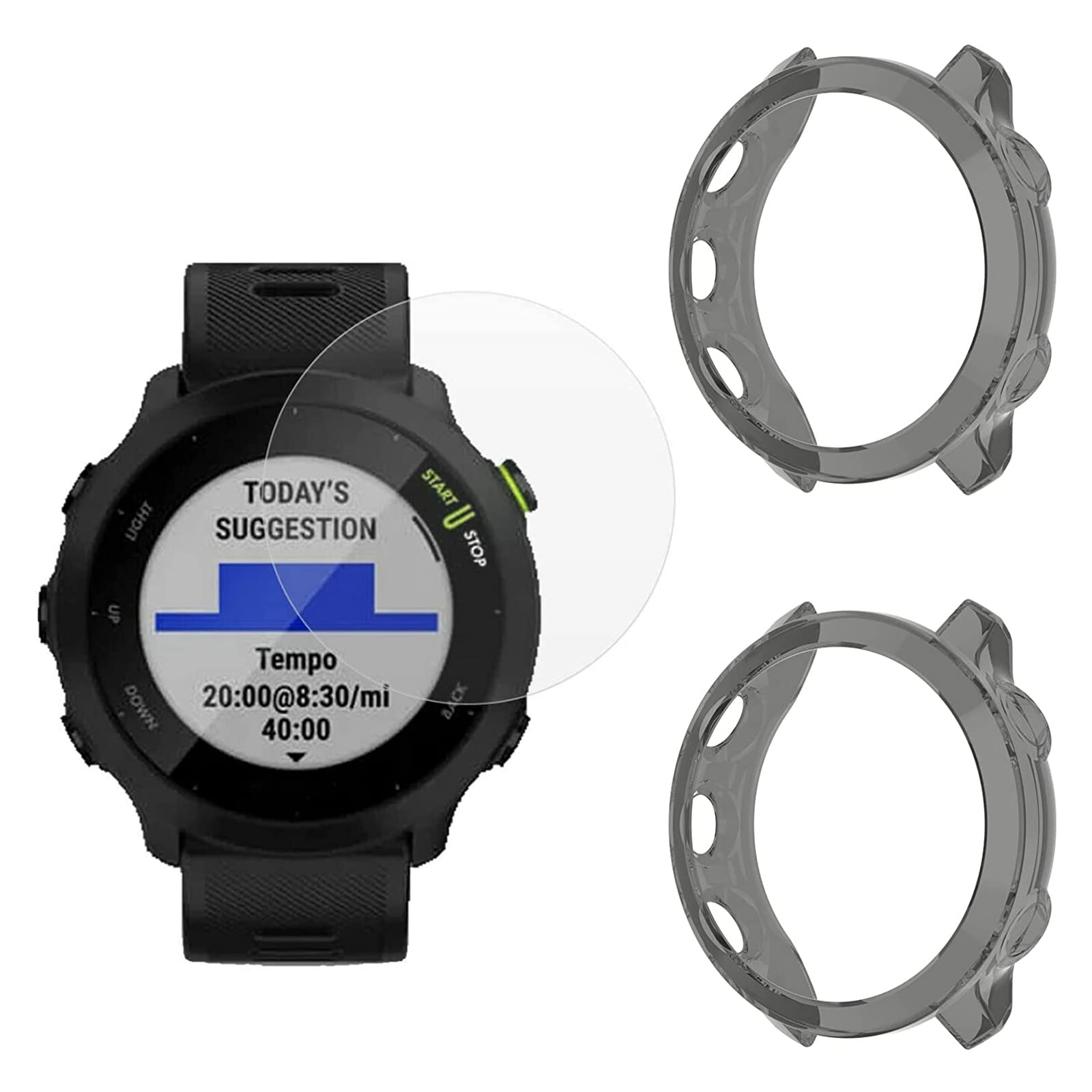 Mwoot Kit Protezione per Garmin Forerunner 55 Smartwatch