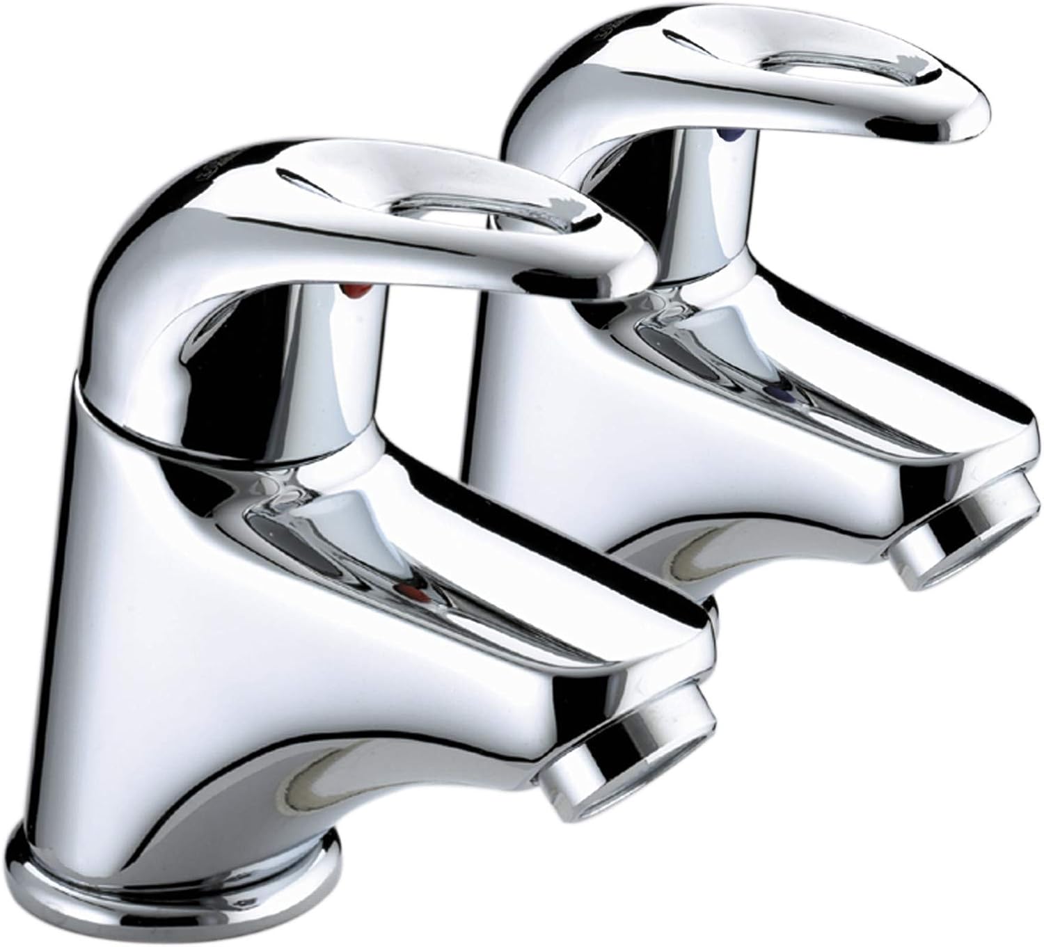 Bristan, Coppia di rubinetti per lavabo Java, Argento (chrome)