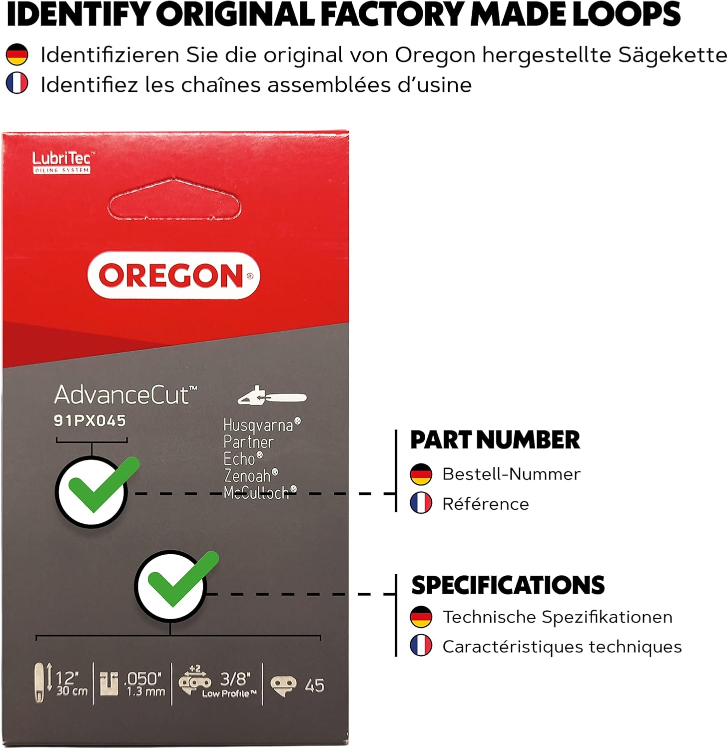 Oregon 91PX045E AdvanceCut Catena Motosega 45 Maglie - immagine 4