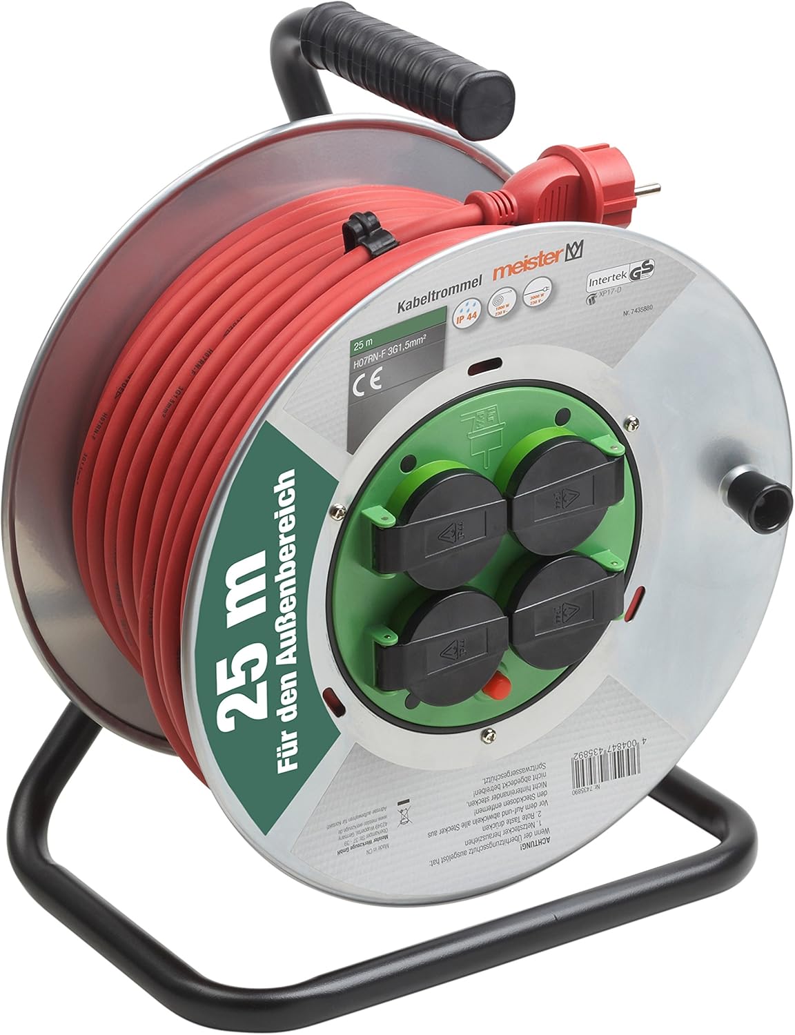 Meister avvolgicavo, h07rnf3g1,5, IP44, 25 m, 7435880