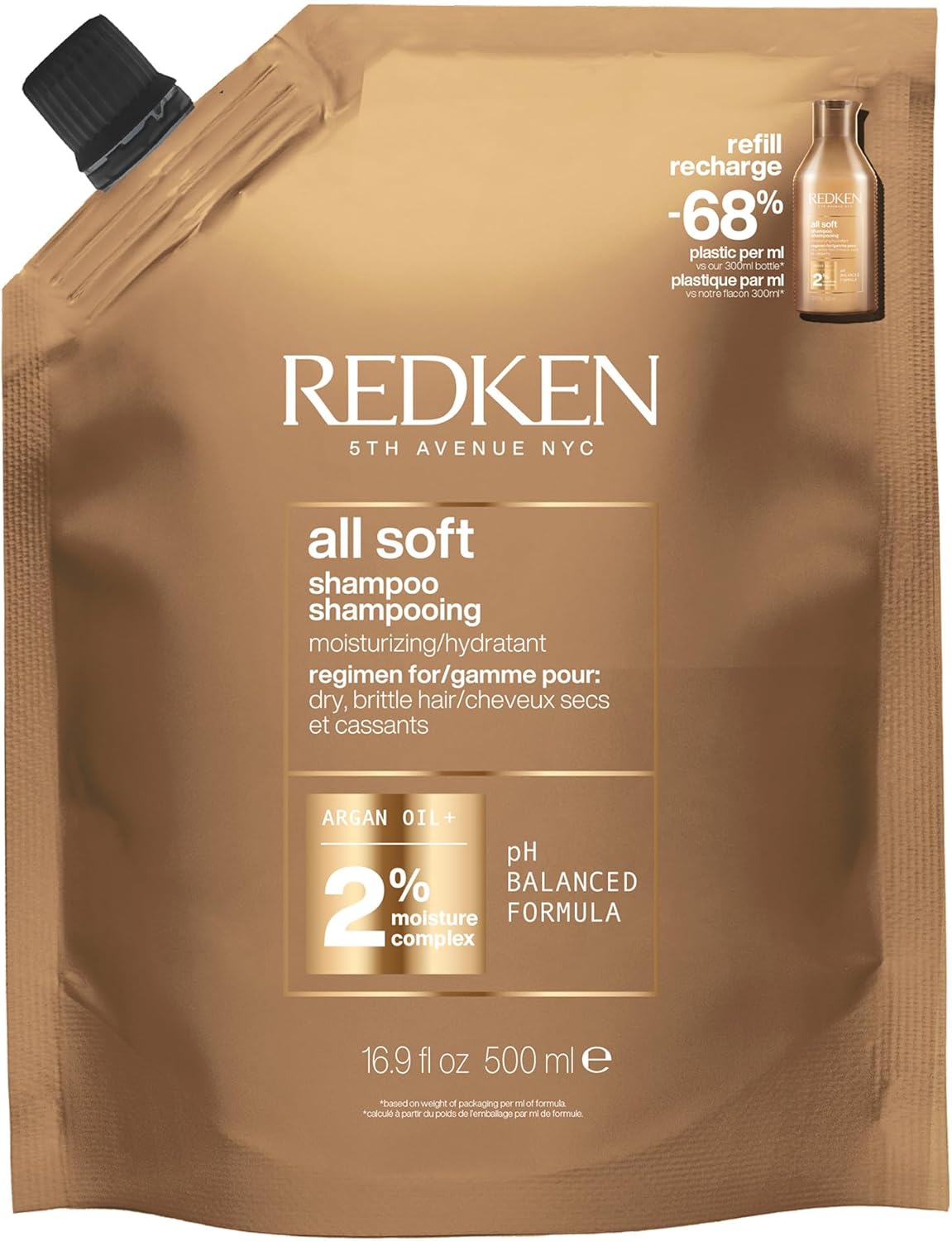 Redken Shampoo All Soft Ricarica 500ml - immagine 1