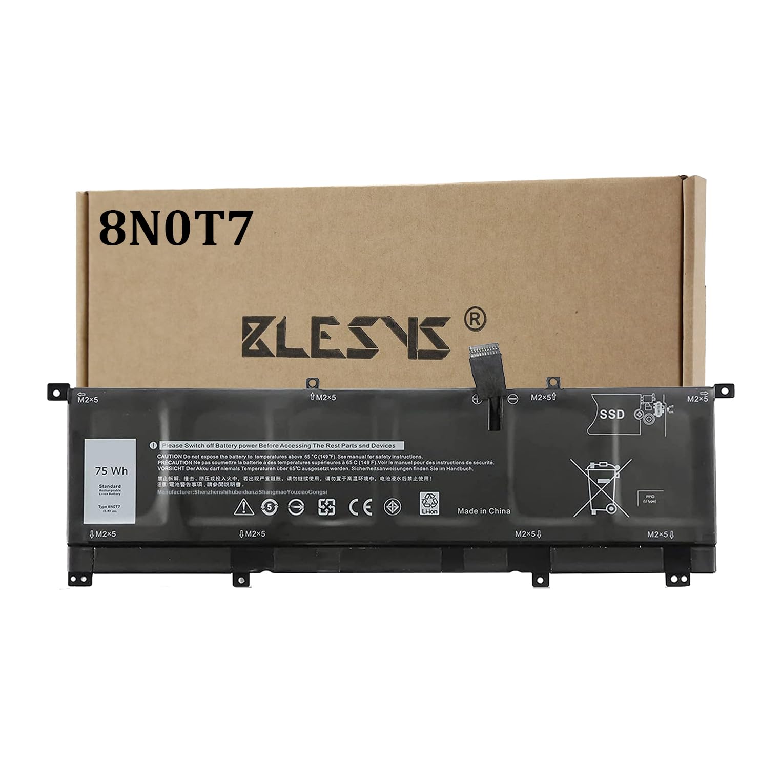 BLESYS TMFYT 8N0T7 Batteria per Dell XPS 15 9575 Series