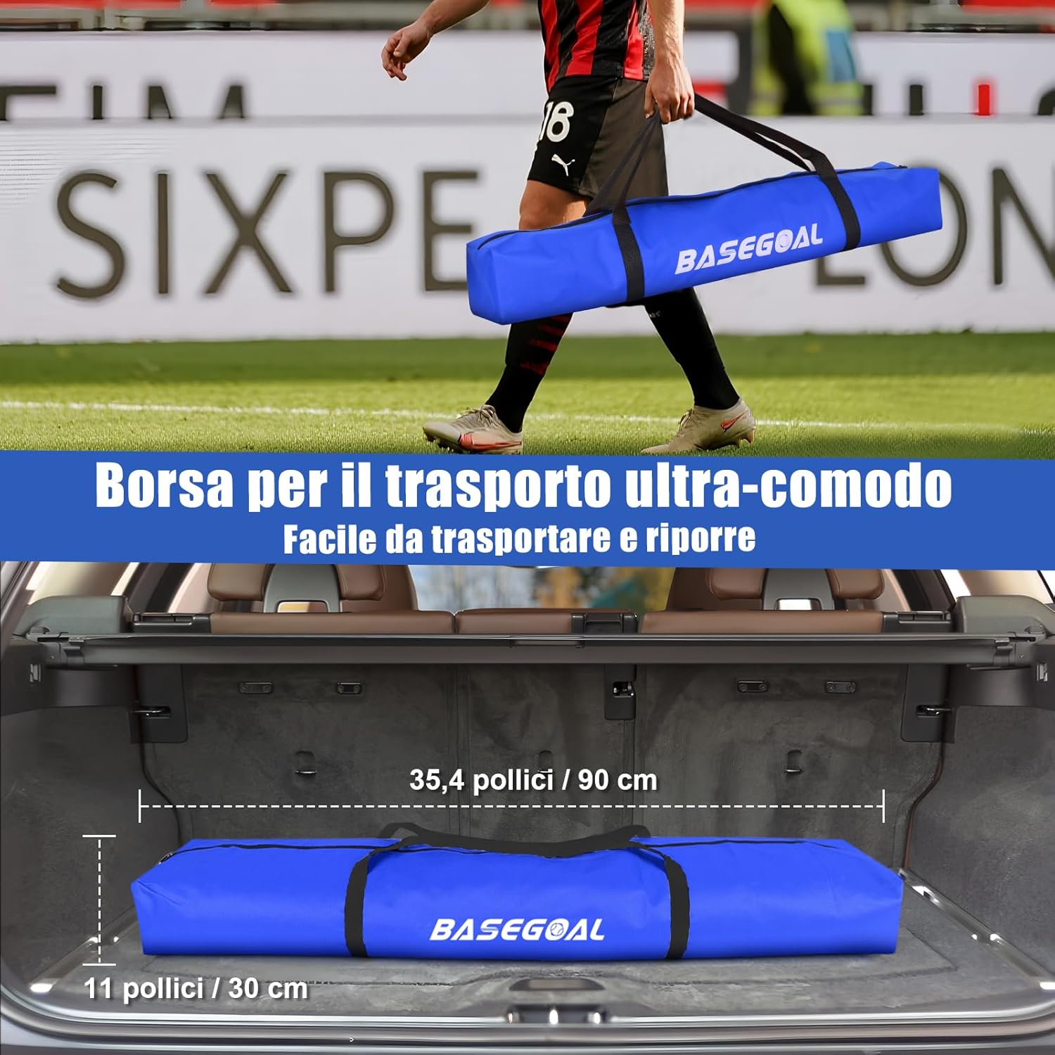 Porta da Calcio Grande Portatile 180x120cm - immagine 7