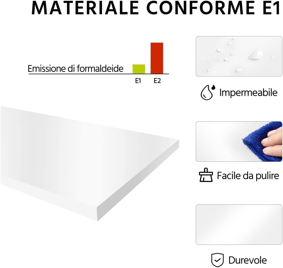 Yaheetech Mobile da Bagno Bianco con 3 Cassetti - immagine 5