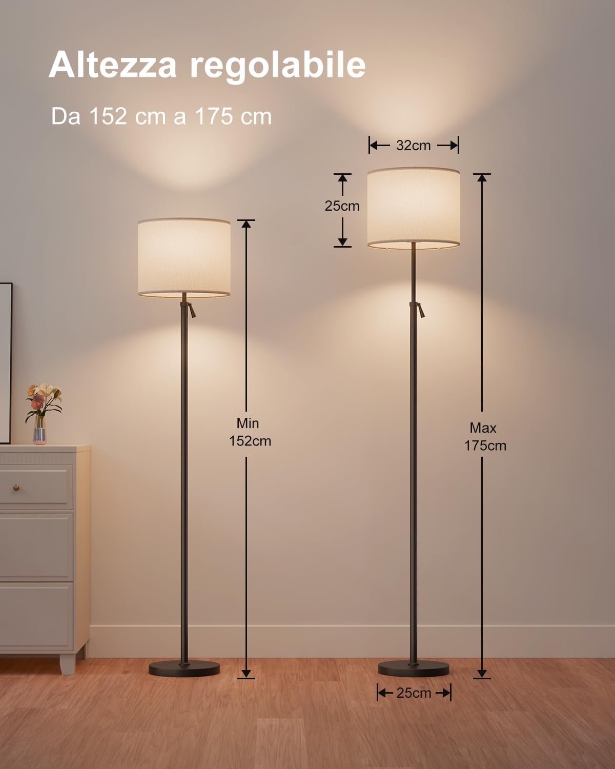 DUSKTEC Lampada da Terra RGB Smart Compatibile Alexa - immagine 4