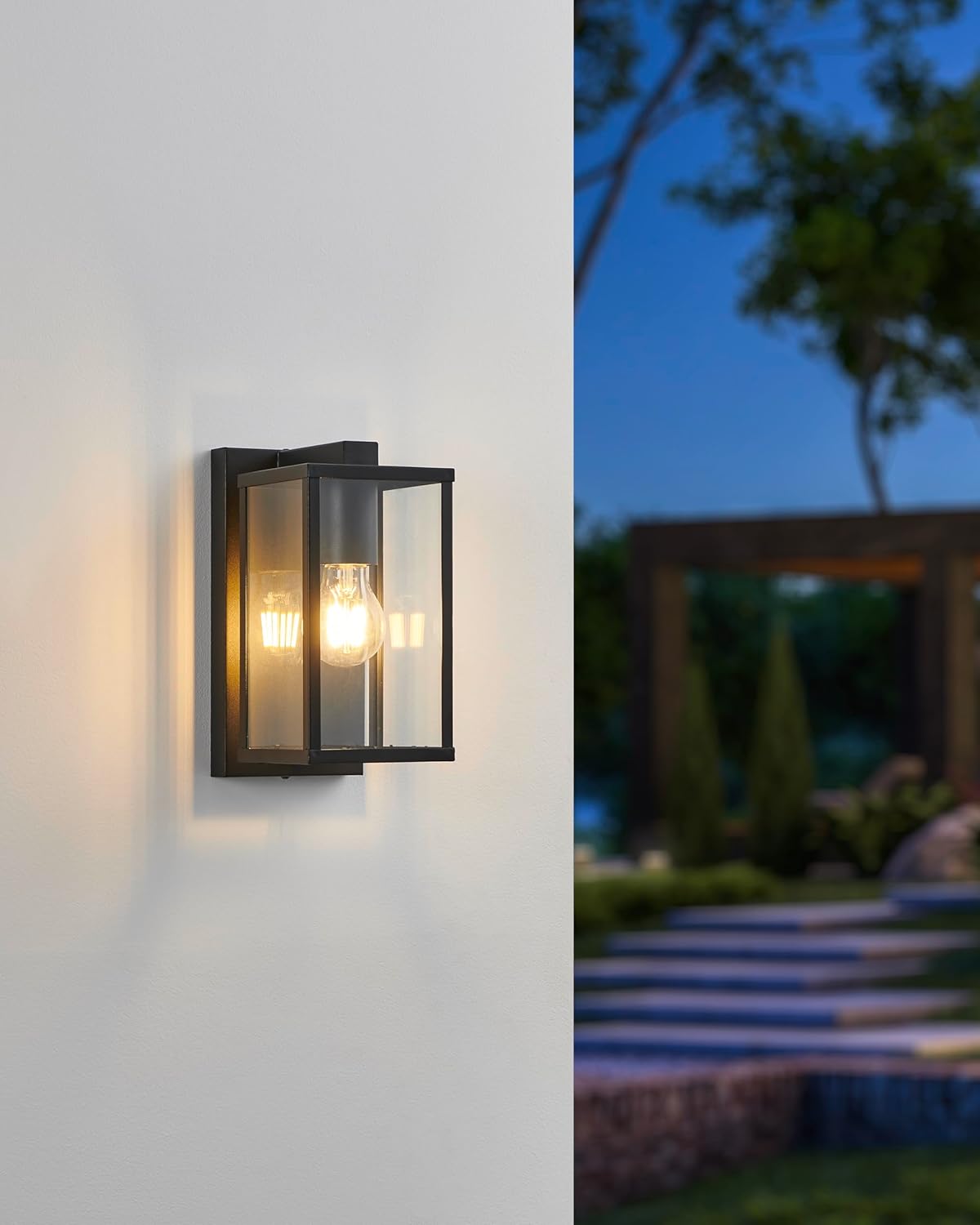 Eglo Budrone Lampada da Parete per Esterni E27, Nera - immagine 4