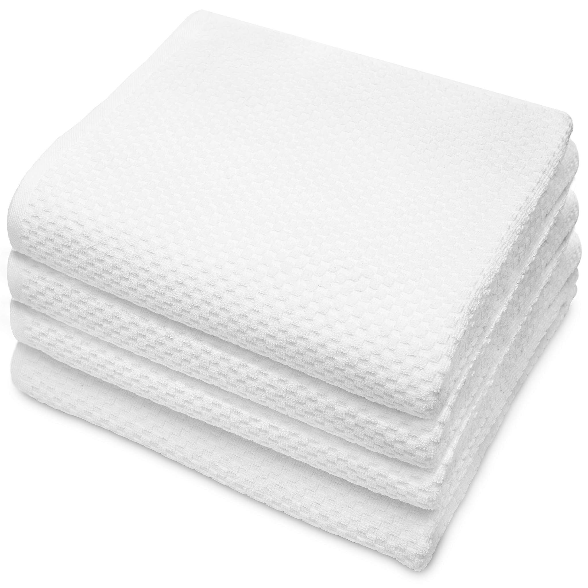 Cotton Craft: Set 4 Asciugamani da Bagno Euro Spa, Bianco