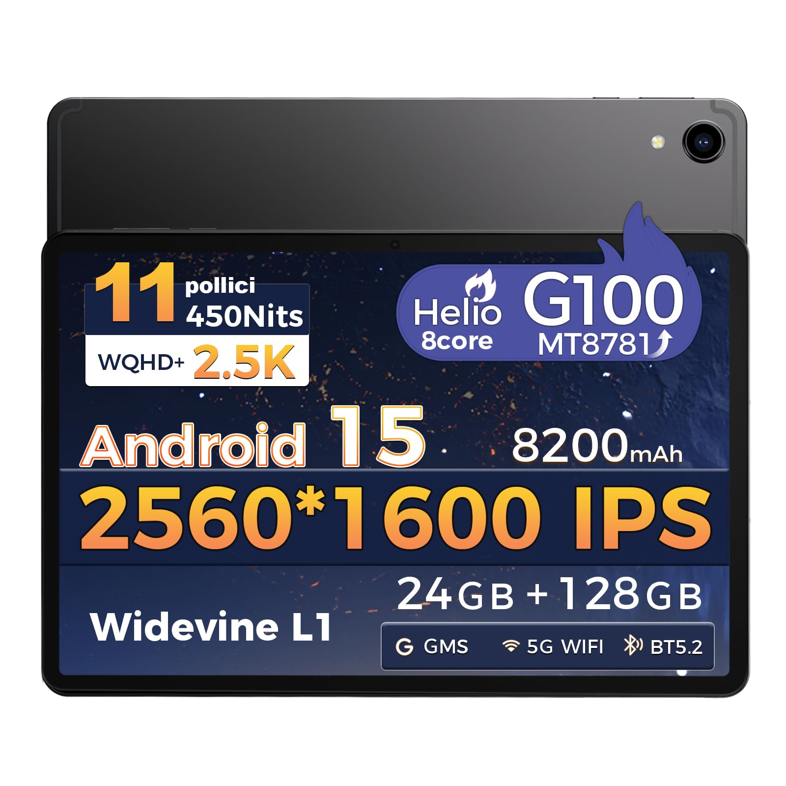 Tablet 11 Pollici Android 15 MediaTek Helio G100