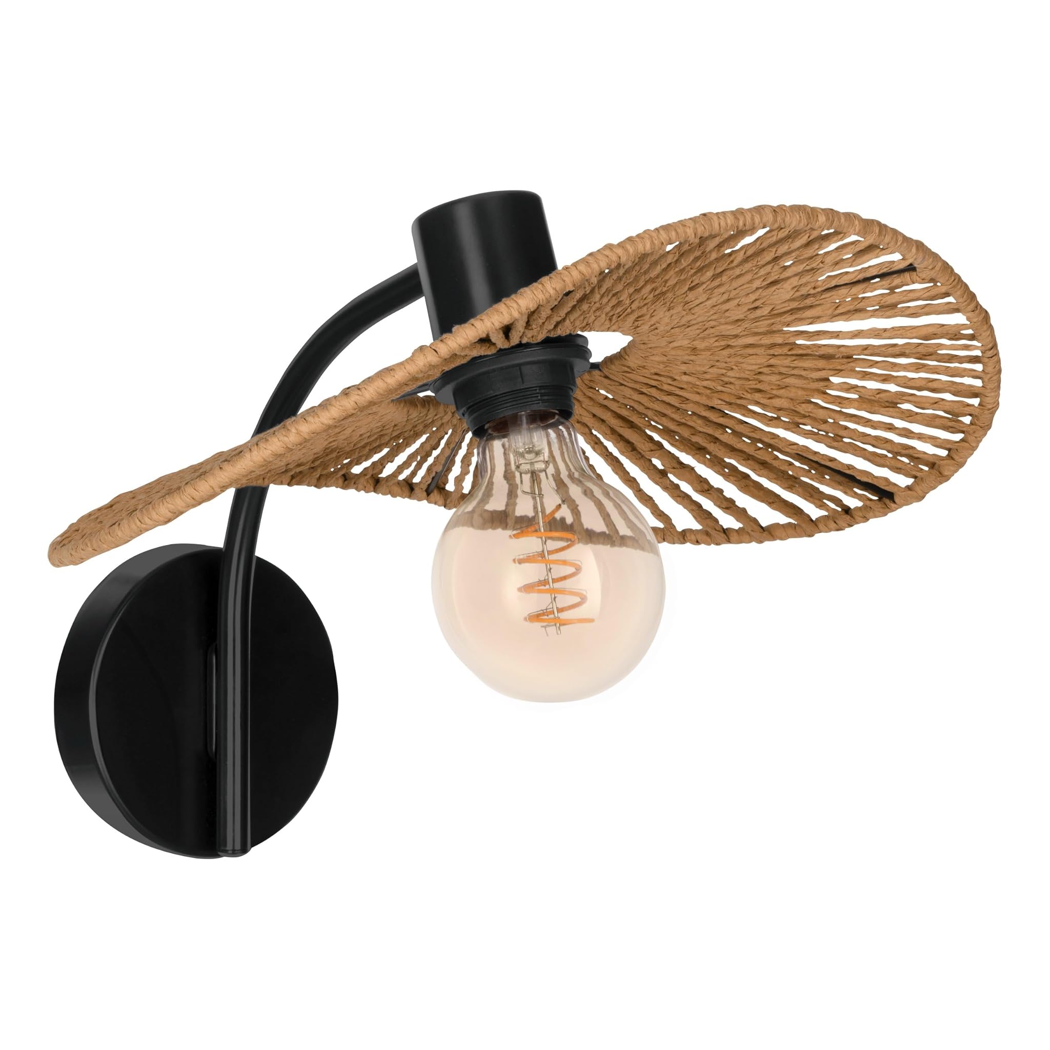 Eglo Siruela - Lampada da Parete Boho per Interni, Naturale