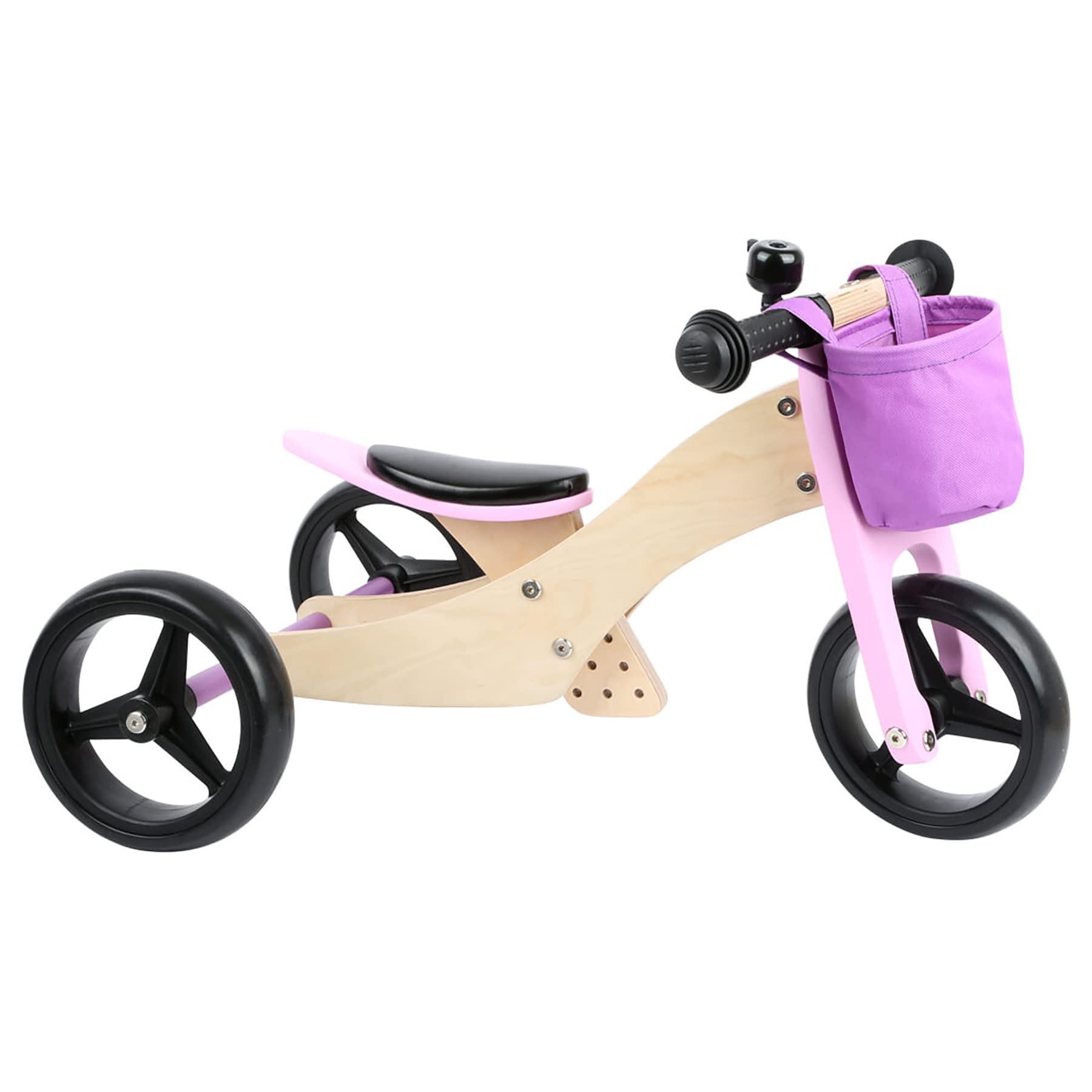 Small Foot 11612 Trike 2 in 1 Rosa in Legno
