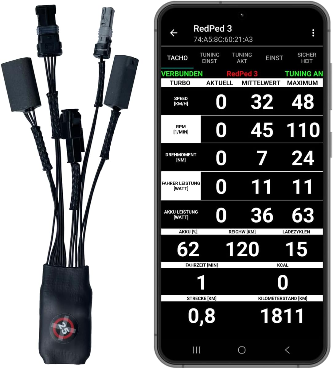 RedPed 3 per Bosch Gen2 fino a Gen4 Tuning con app (non per Bosch Smart BES3) - immagine 1