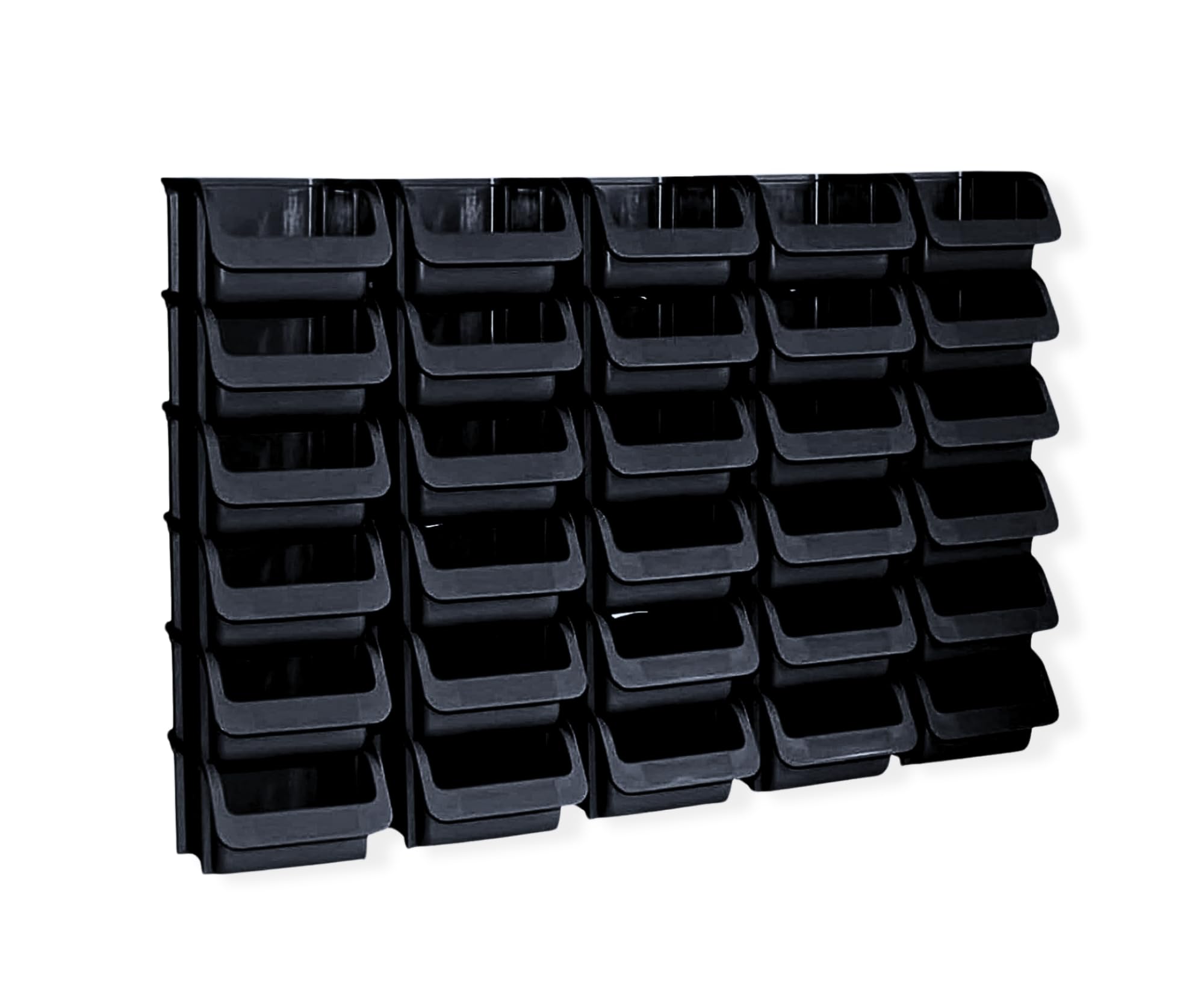 Hünersdorff Set 30 Scatole Portaoggetti Impilabili, Nero
