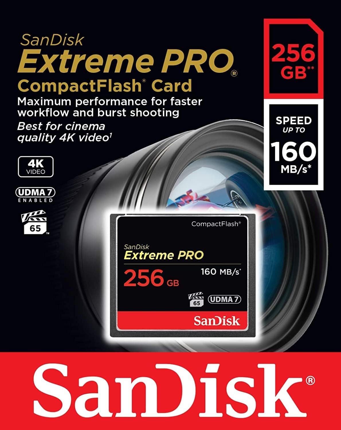 Sandisk Extreme Pro 256 GB CompactFlash 160 MB/s - immagine 4