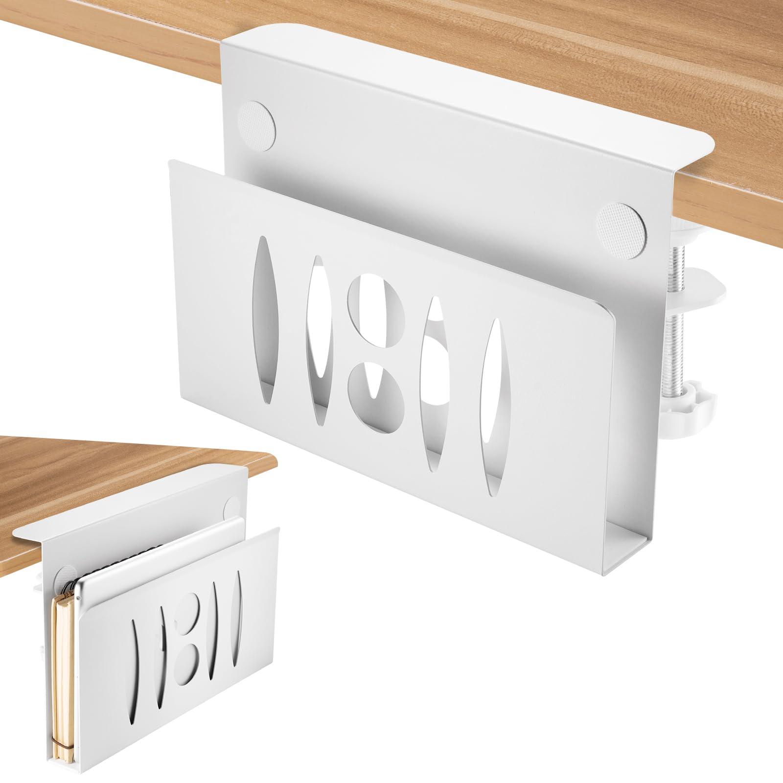 Haqiuheto Supporto Verticale Laptop da Scrivania, Bianco