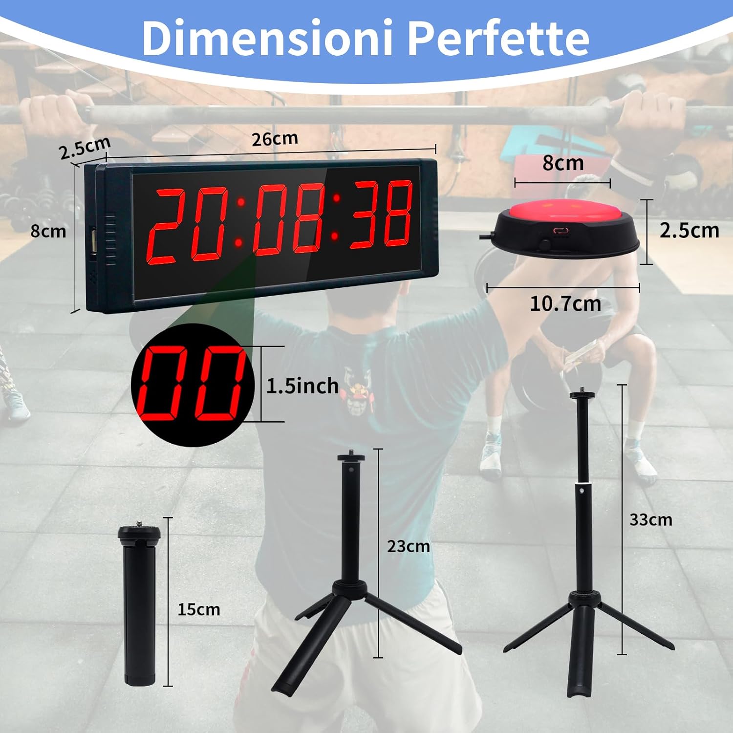 Countdown Timer - Orologio da Parete Digitale con Telecomando - immagine 2