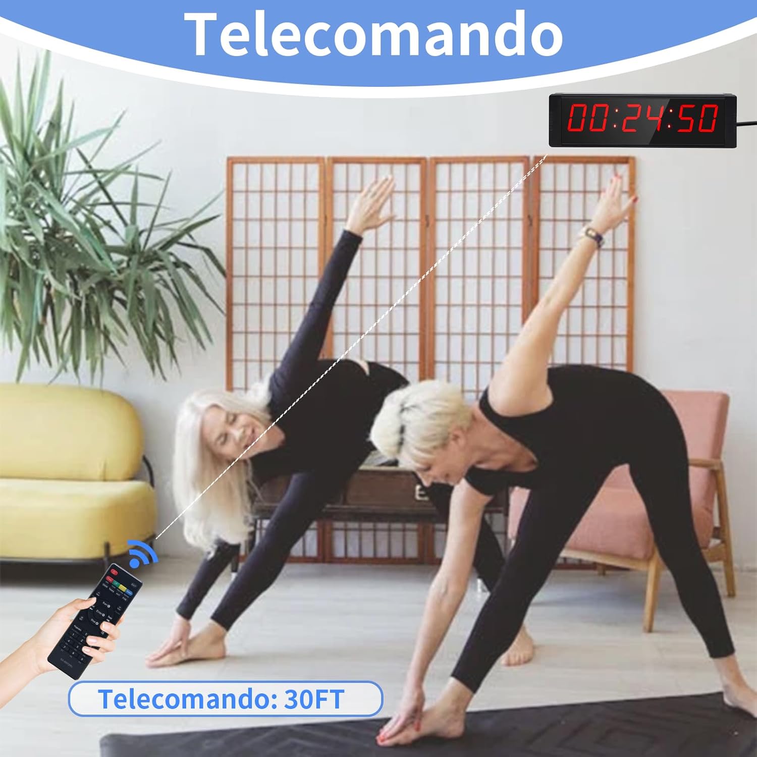 Countdown Timer - Orologio da Parete Digitale con Telecomando - immagine 5