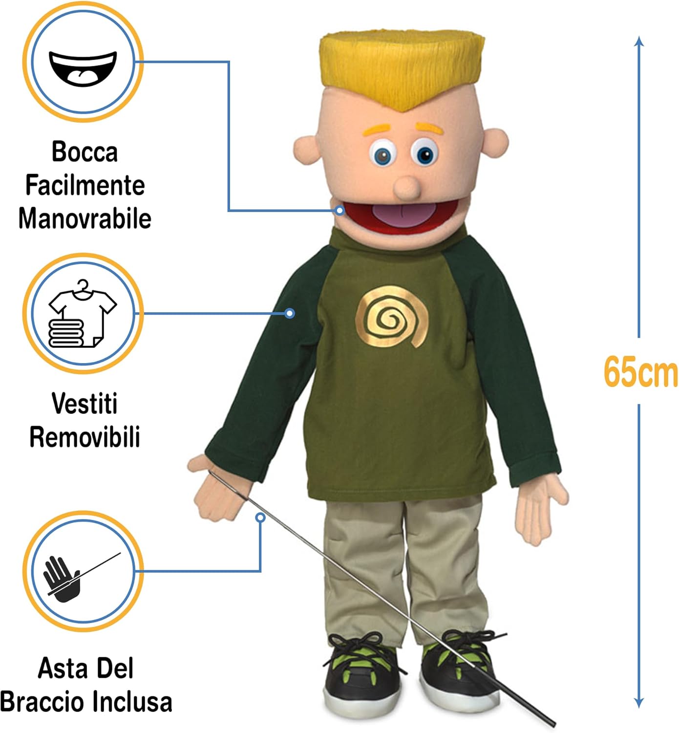 ''Eddie'', 60cm Full Body Puppet, Peach -Affordable Gift for your Little One! Item #DSPU-SP2601 - immagine 3