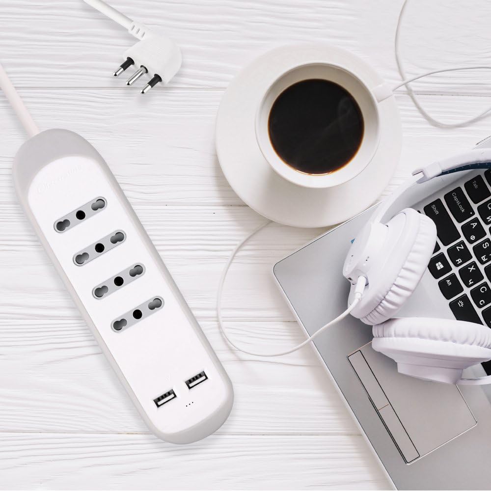 Electraline 62061 Multipresa 4 Posti Bivalenti e 2 USB 2.1A - immagine 3