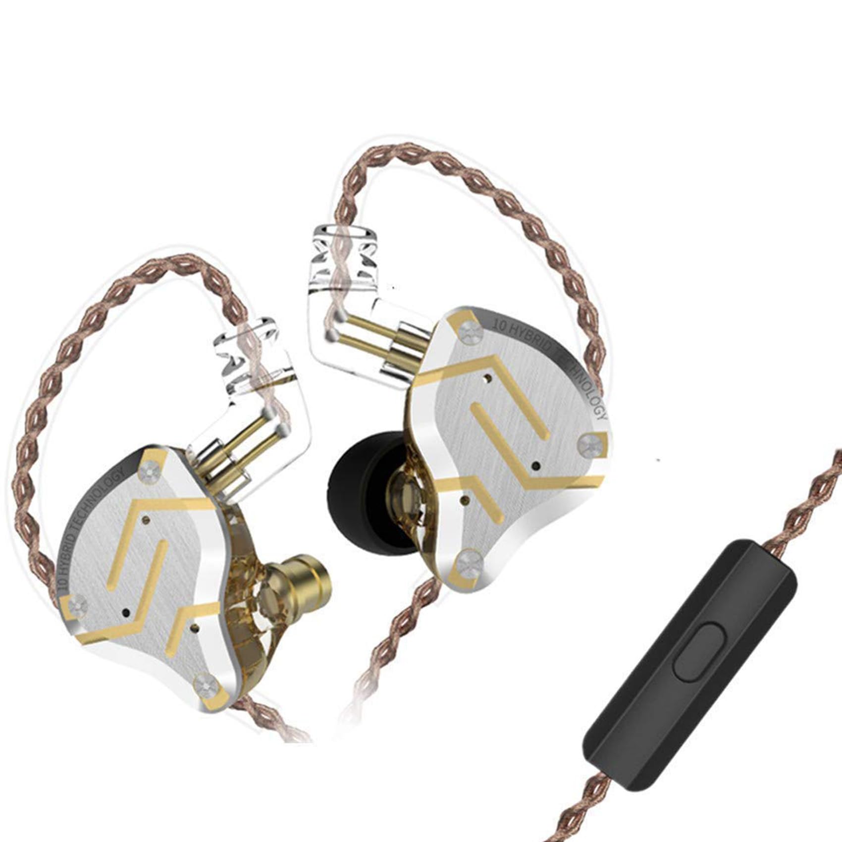 Yinyoo KZ ZS10 Pro - Auricolari Hybrid IEM, Oro Riflesso
