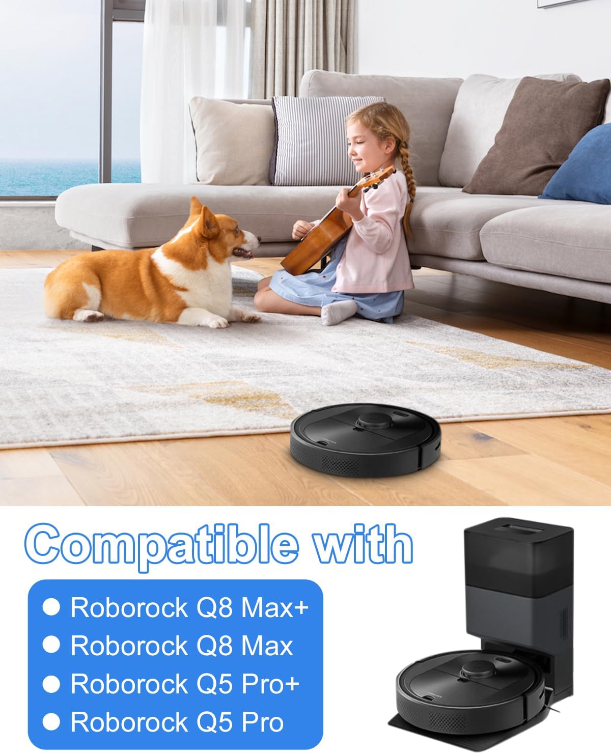 SOBEAU Kit Accessori per Roborock Q5 Pro/Q8 Max - immagine 2