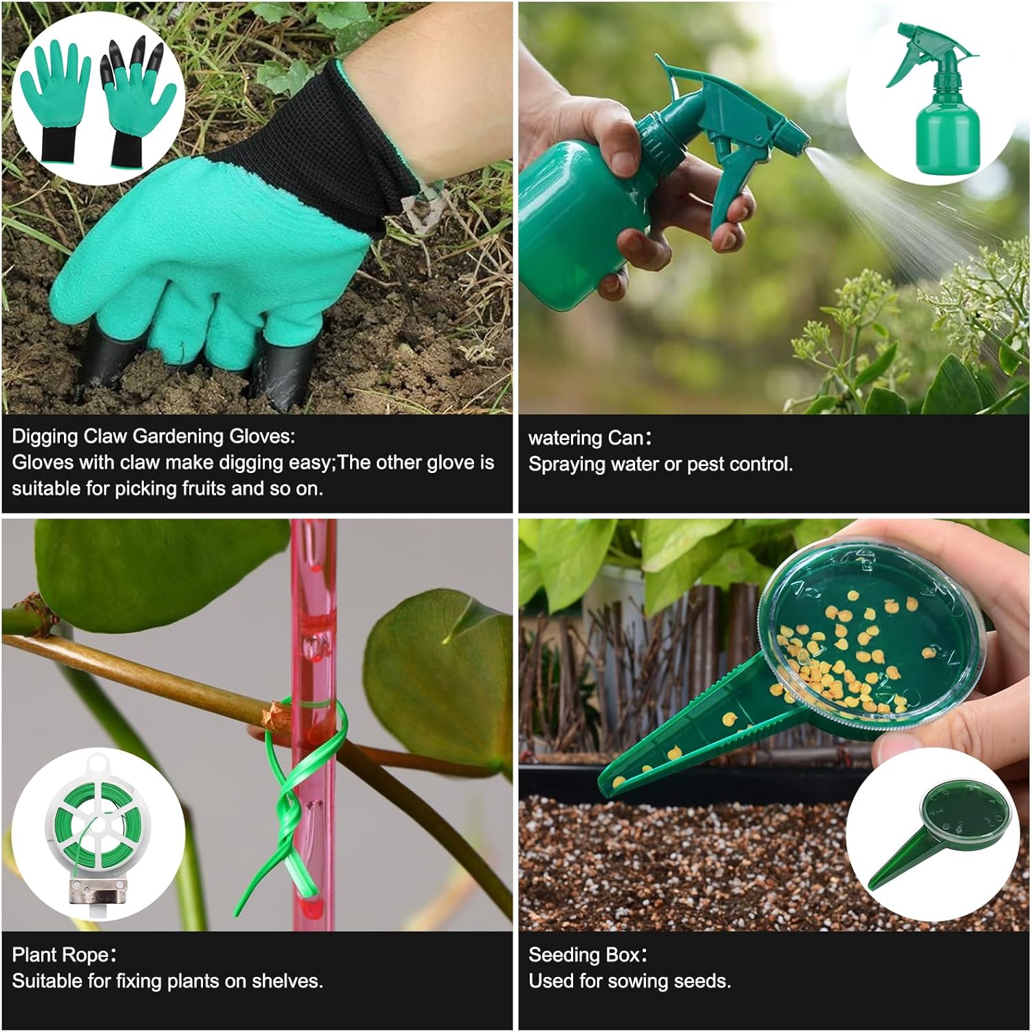 Penobon Attrezzi Giardinaggio 13 Pezzi in Acciaio Inossidabile - immagine 5