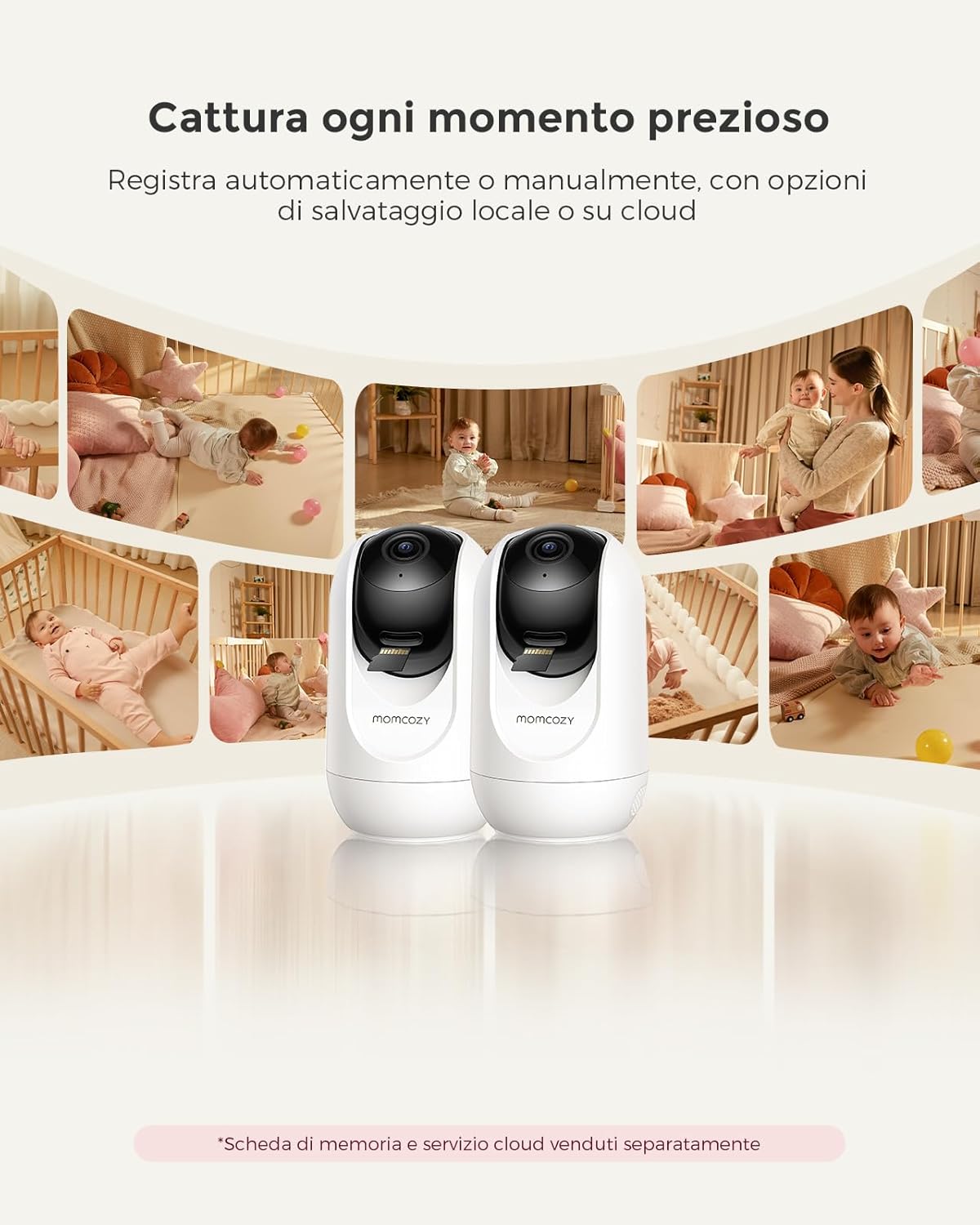 Momcozy BM04 Baby Monitor WiFi con 2 Telecamere 1080P - immagine 6