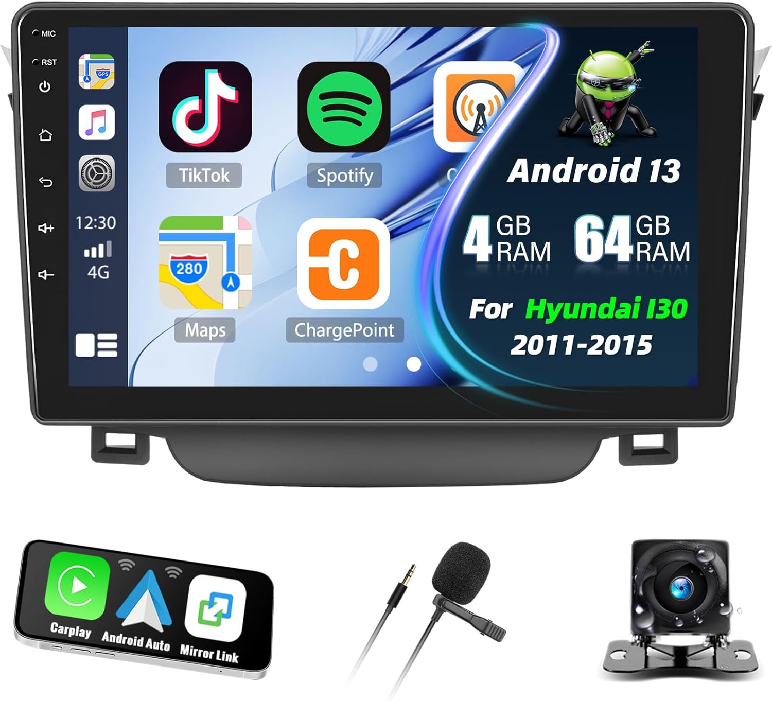 Sixtop Autoradio Android 13 9" per Hyundai I30 4G+64G - immagine 1