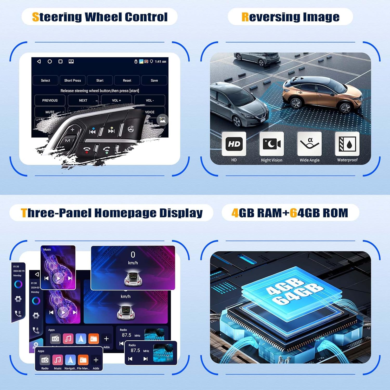 Sixtop Autoradio Android 13 9" per Hyundai I30 4G+64G - immagine 5