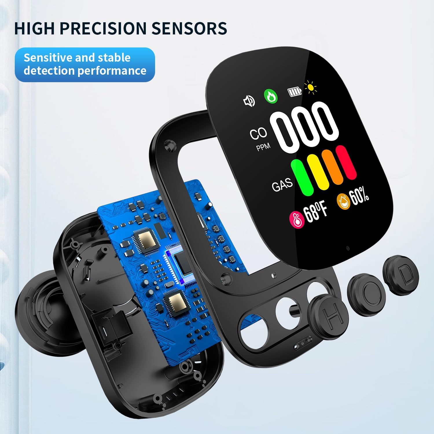 Rilevatore Gas e Monossido di Carbonio con Spina, Nero - immagine 5
