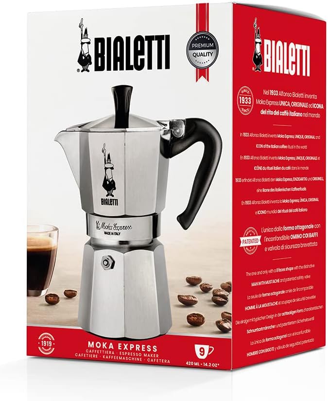 Bialetti Moka Express - Caffettiera in alluminio 9 tazze - immagine 5