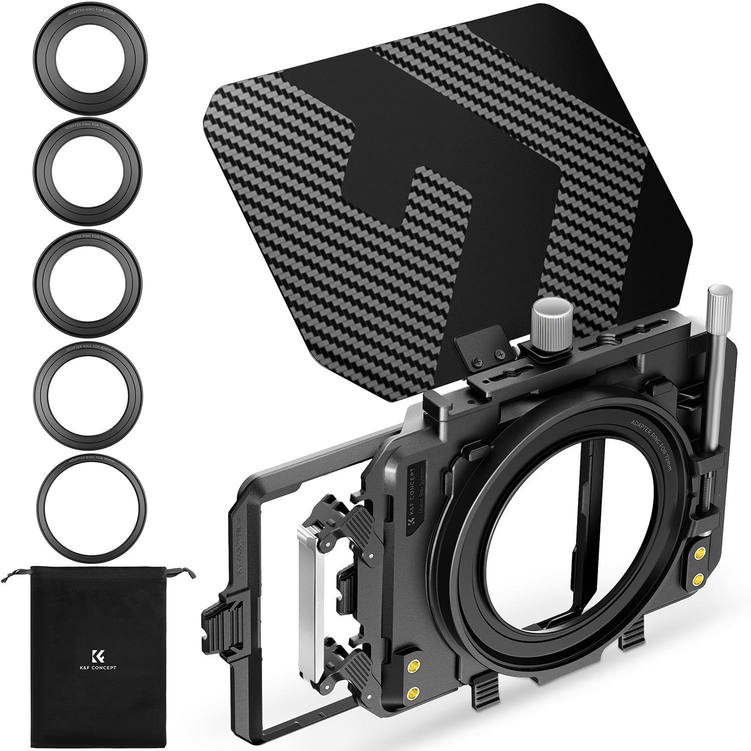 K&f Concept Matte Box Base in Fibra Carbonio