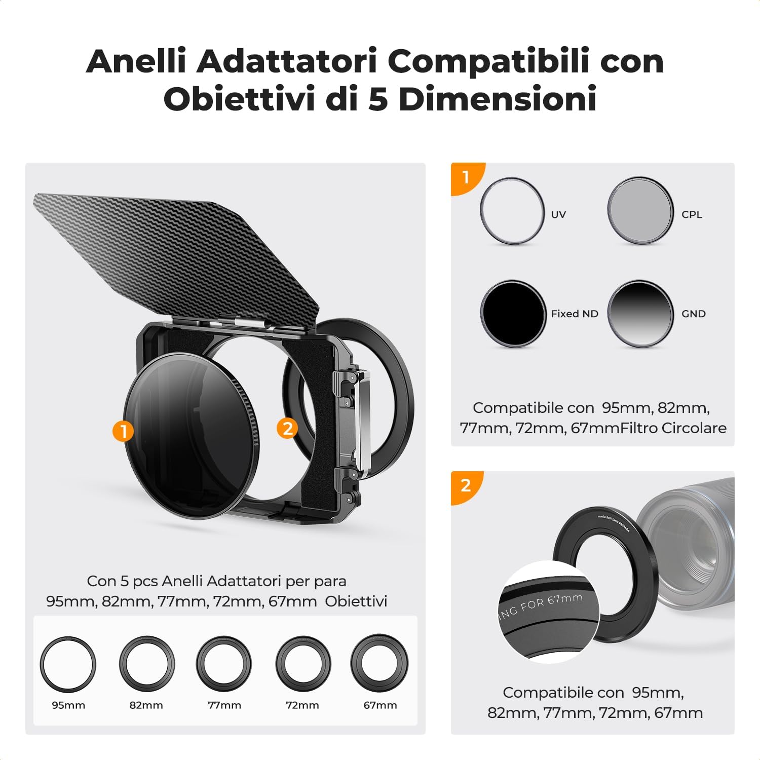 K&f Concept Matte Box Base in Fibra Carbonio - immagine 4