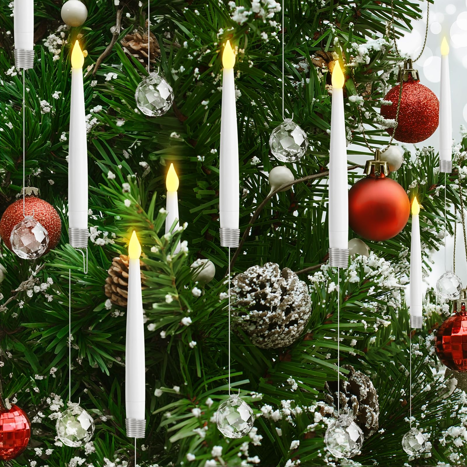 12 Candele LED per Albero di Natale con Telecomando