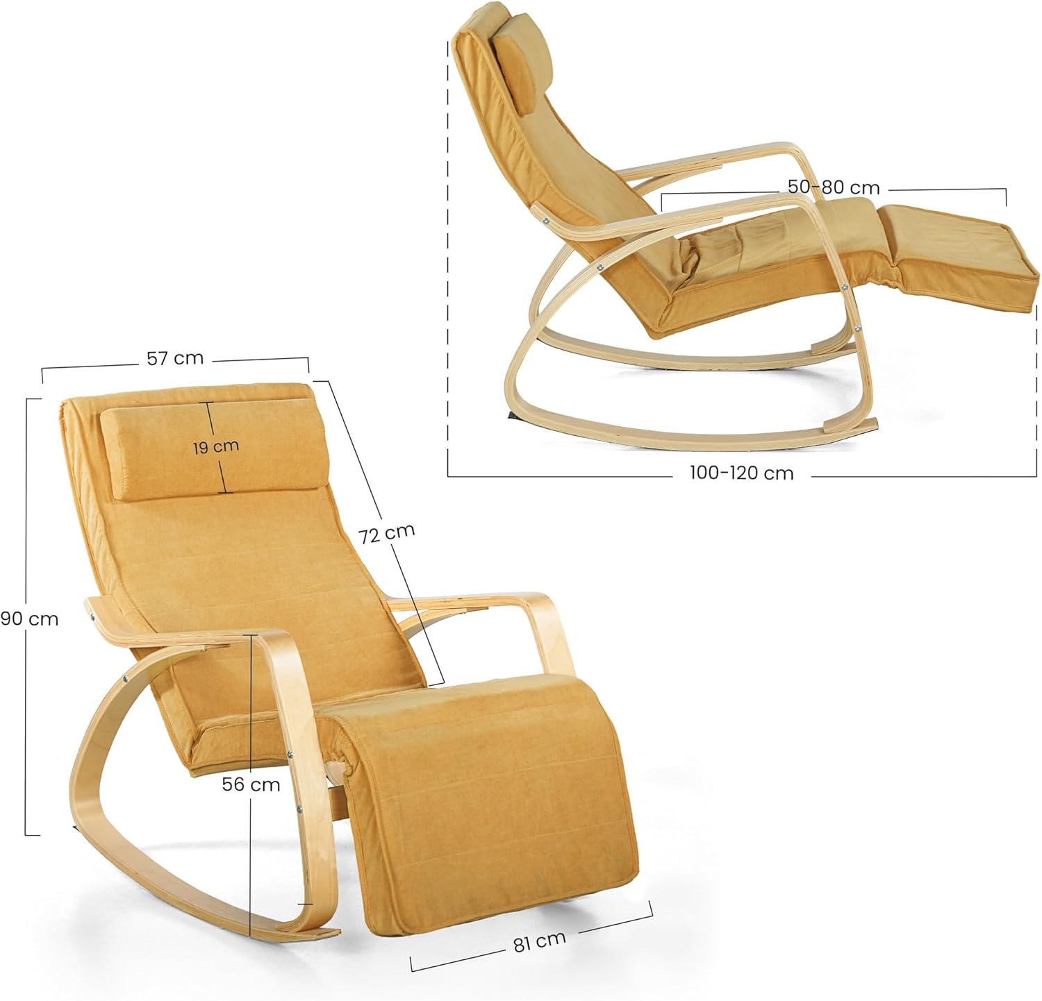 WeHome Sedia a Dondolo Swing Amor con Braccioli - immagine 3