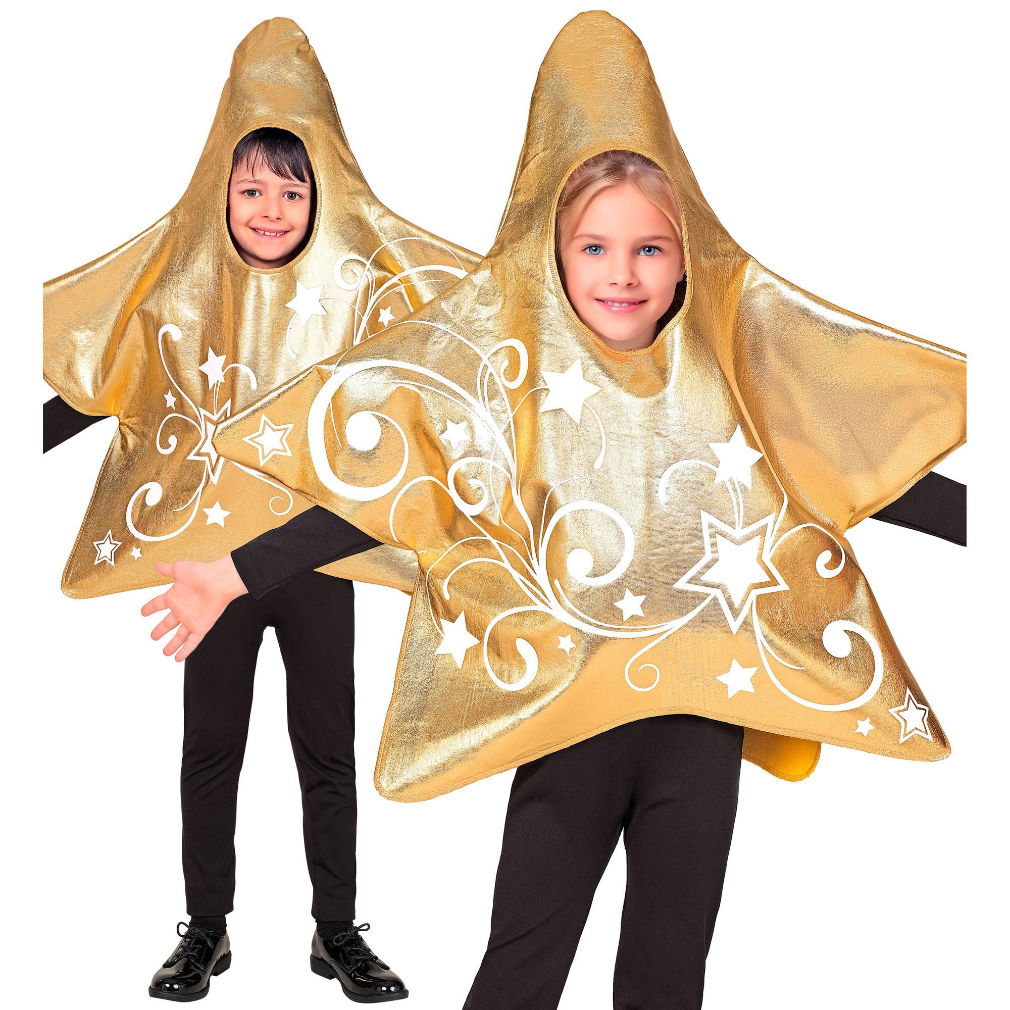 W WIDMANN MILANO Party Fashion - Costume per bambini a stella, tuta, per carnevale, Natale e spettacoli teatrali