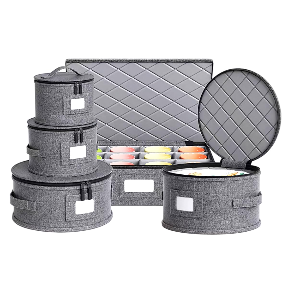 Ceiever Portapiatti da Campeggio in Feltro 5 Pezzi