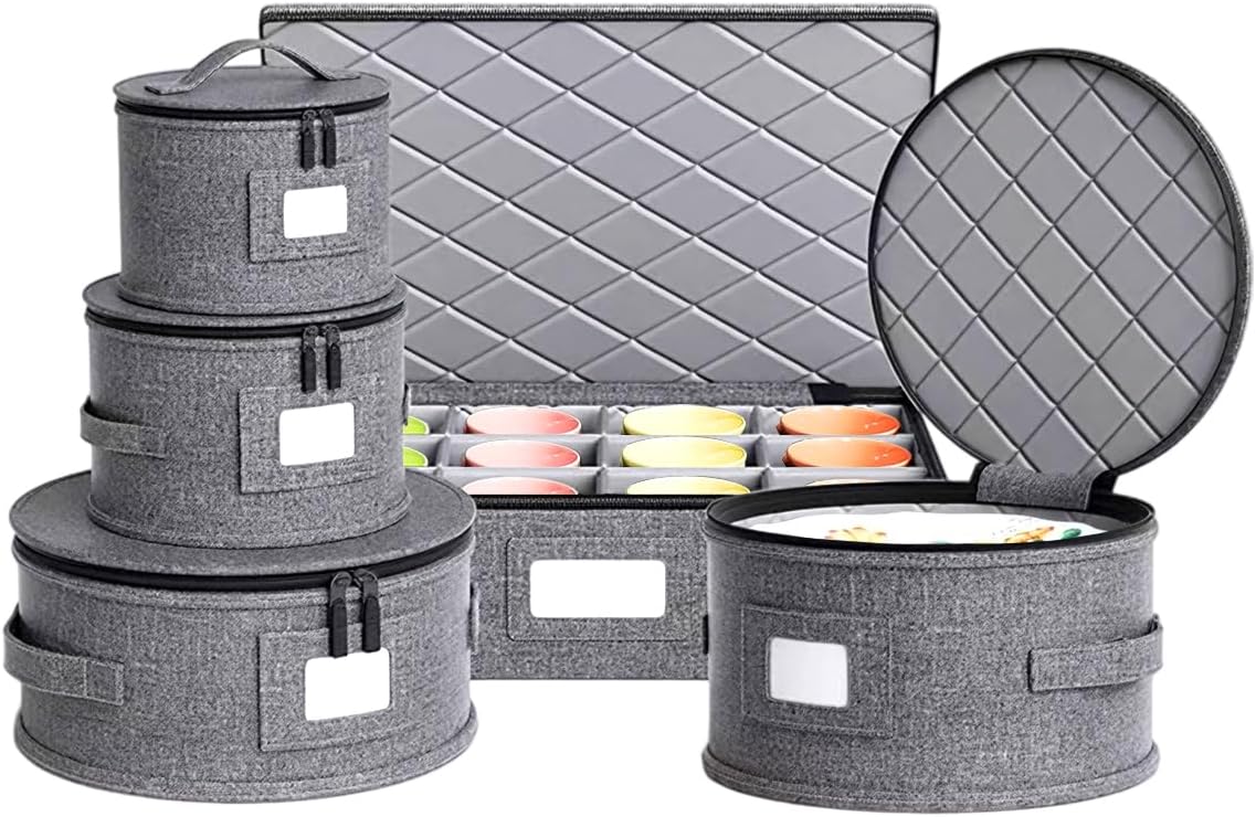 Ceiever Portapiatti da Campeggio in Feltro 5 Pezzi - immagine 1