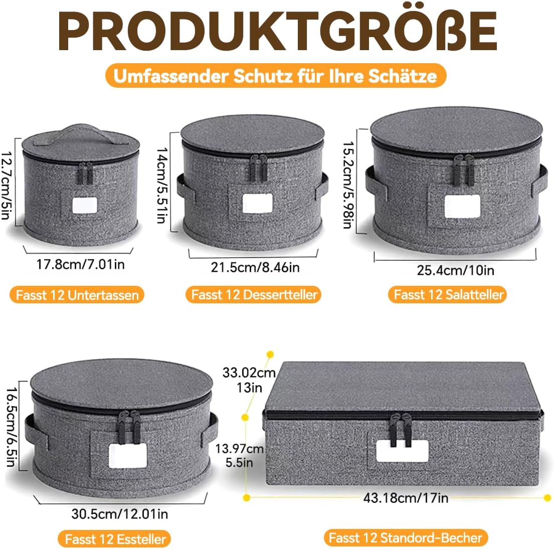 Ceiever Portapiatti da Campeggio in Feltro 5 Pezzi - immagine 2