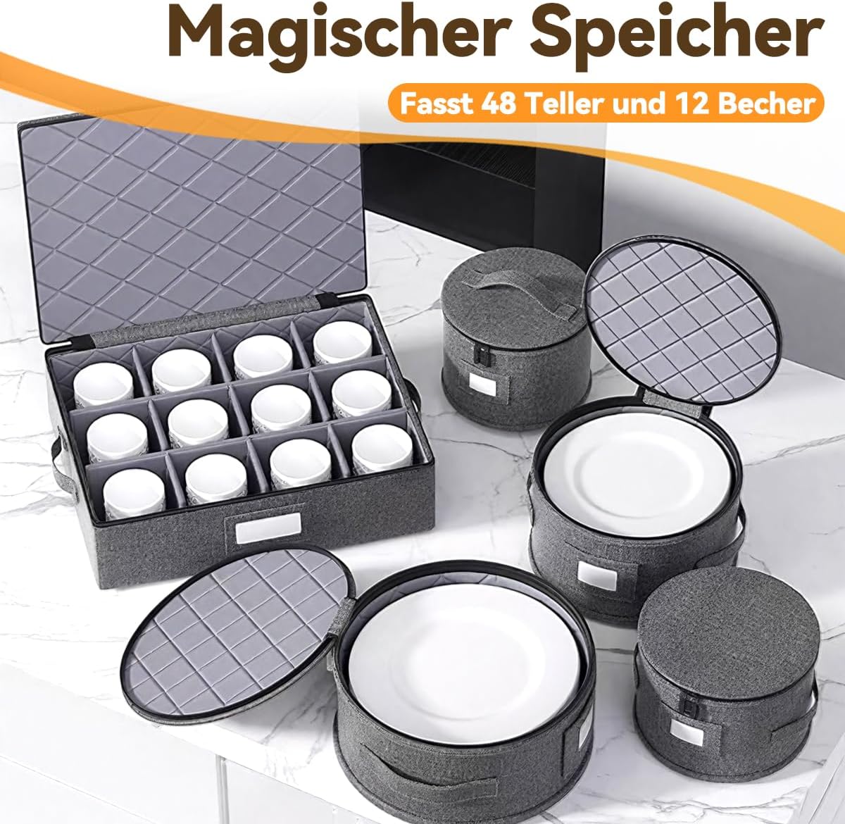 Ceiever Portapiatti da Campeggio in Feltro 5 Pezzi - immagine 3