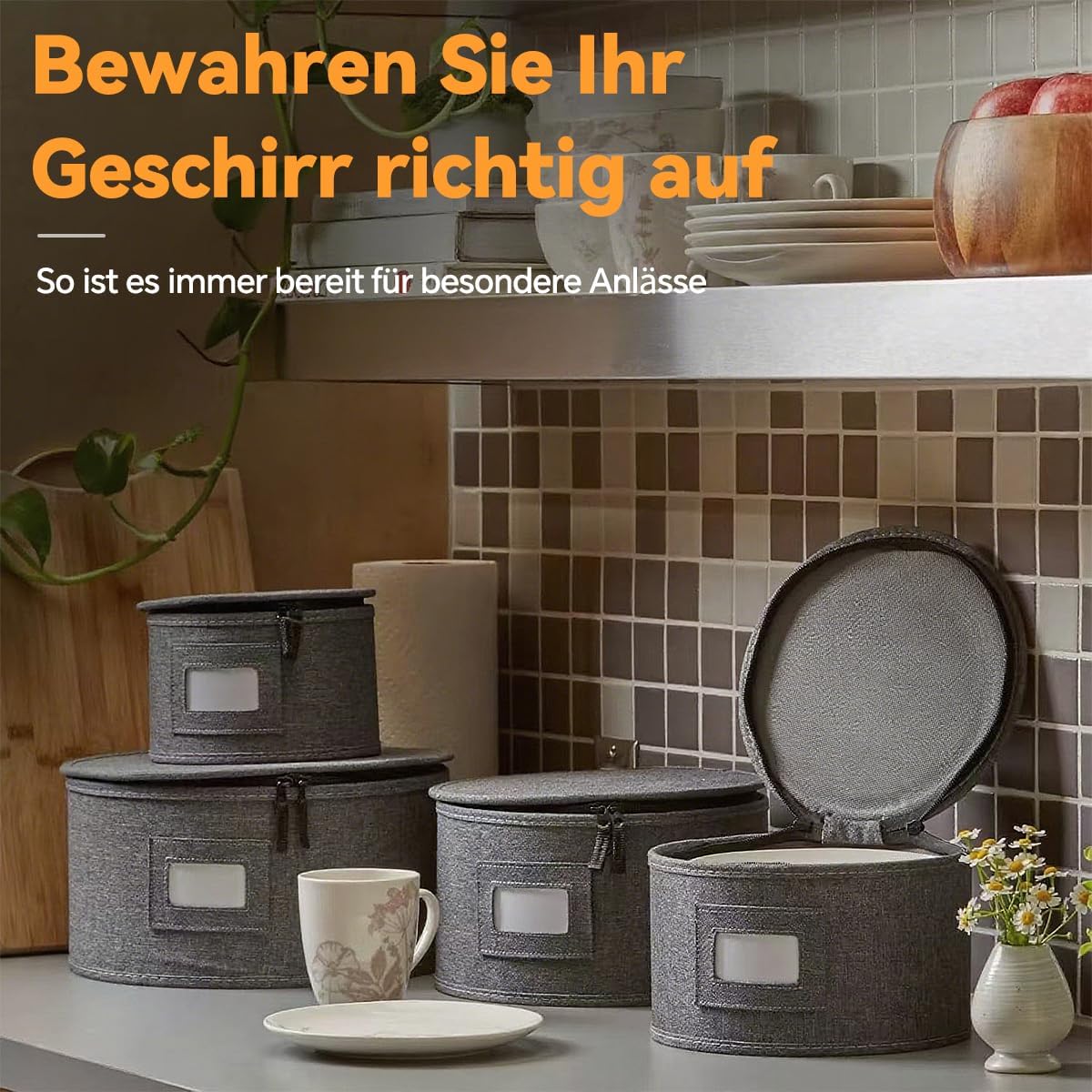 Ceiever Portapiatti da Campeggio in Feltro 5 Pezzi - immagine 8