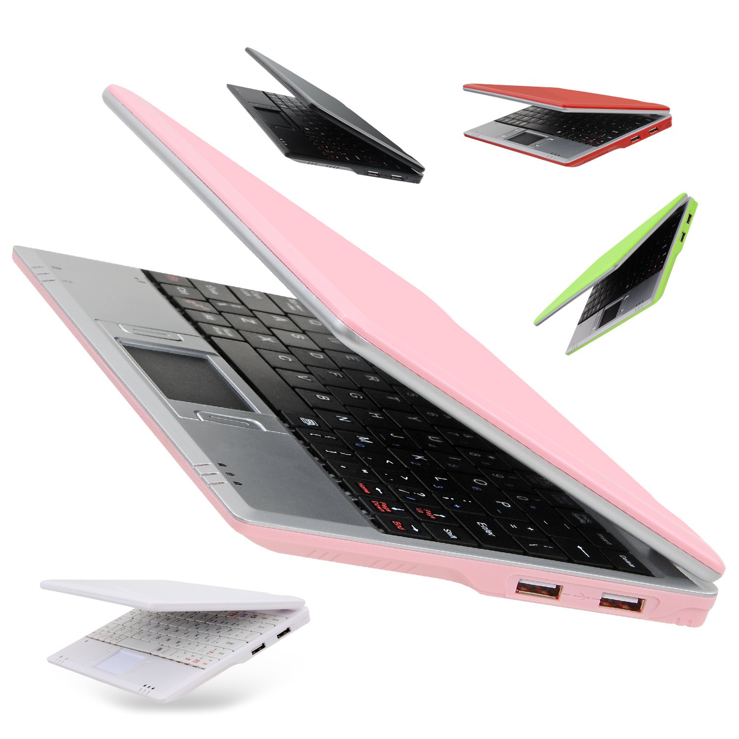 Bigmachine Mini Netbook 7 Pollici Android 12, Rosa