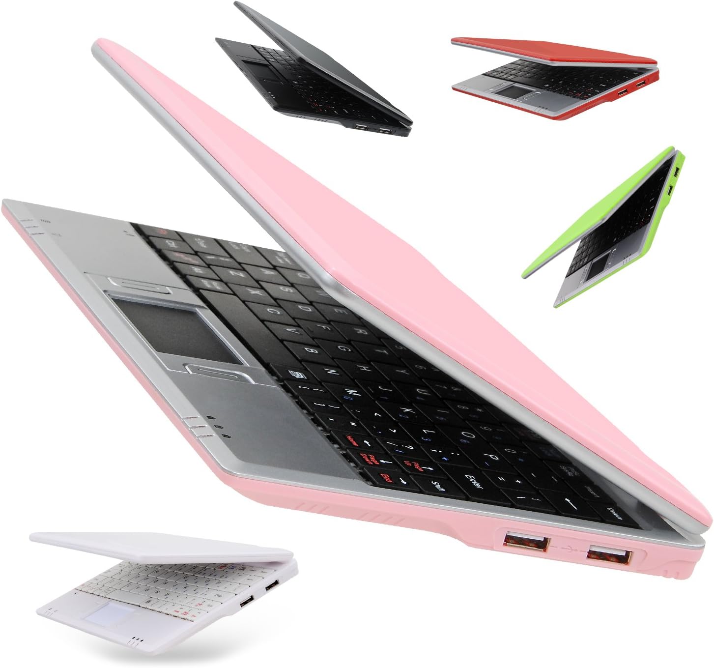 Bigmachine Mini Netbook 7 Pollici Android 12, Rosa - immagine 1