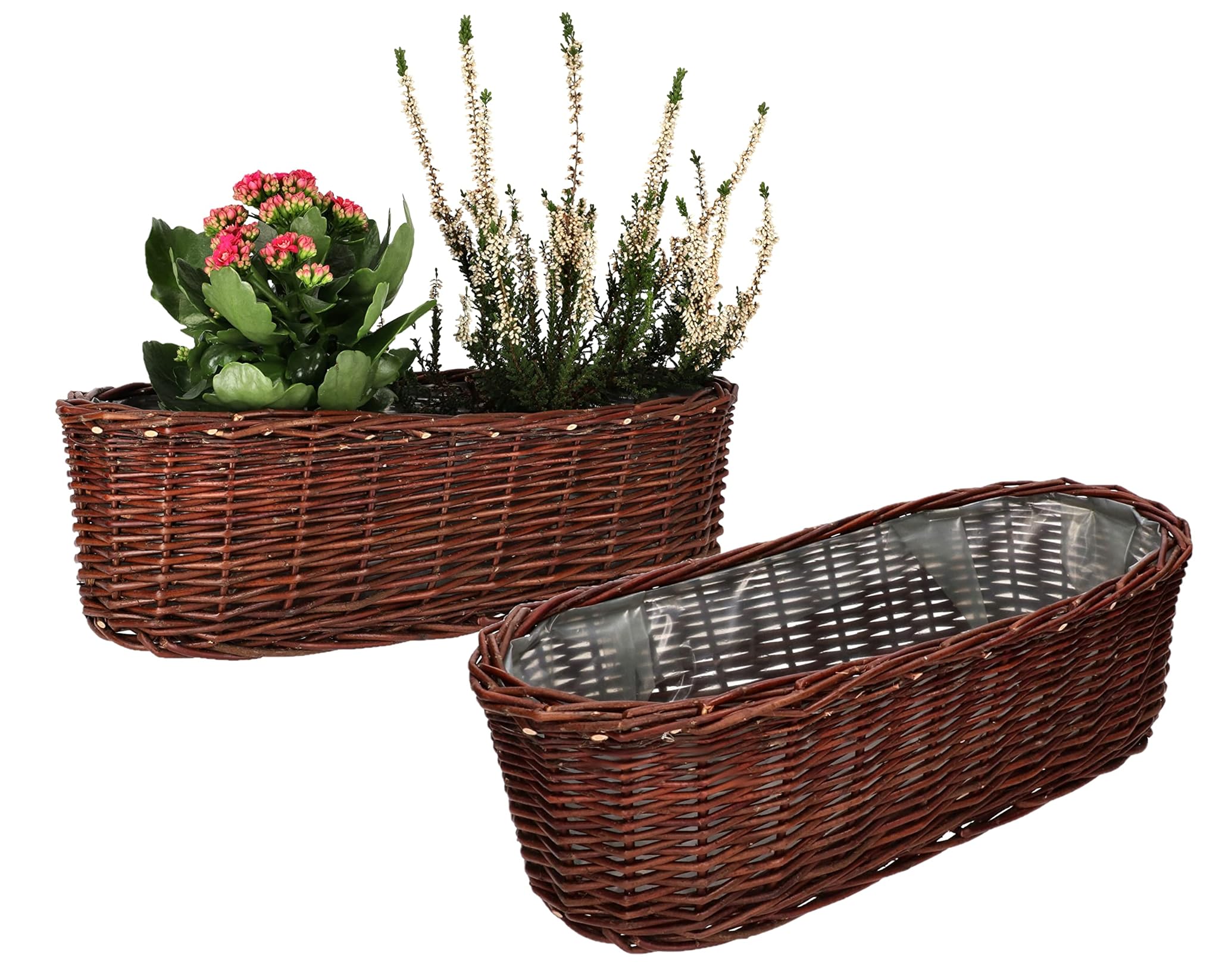 KOTARBAU® Set 2 Vasi in Vimini Naturali 50cm