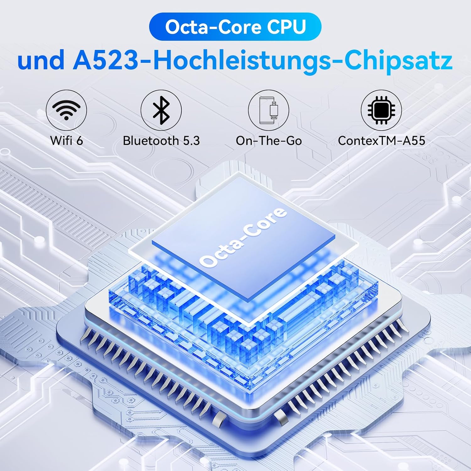 Tablet Android 14 Octa-Core 10 Pollici, Nero - immagine 3