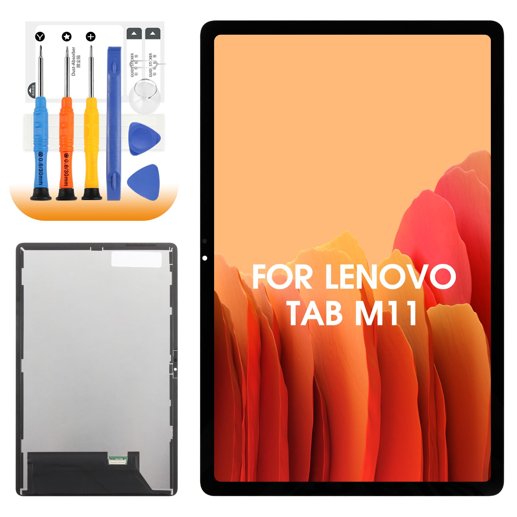 Display LCD per Lenovo Tab M11 TB330FU 11", Nero