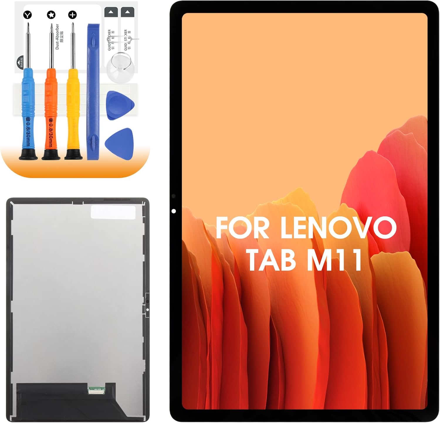 Display LCD per Lenovo Tab M11 TB330FU 11", Nero - immagine 1