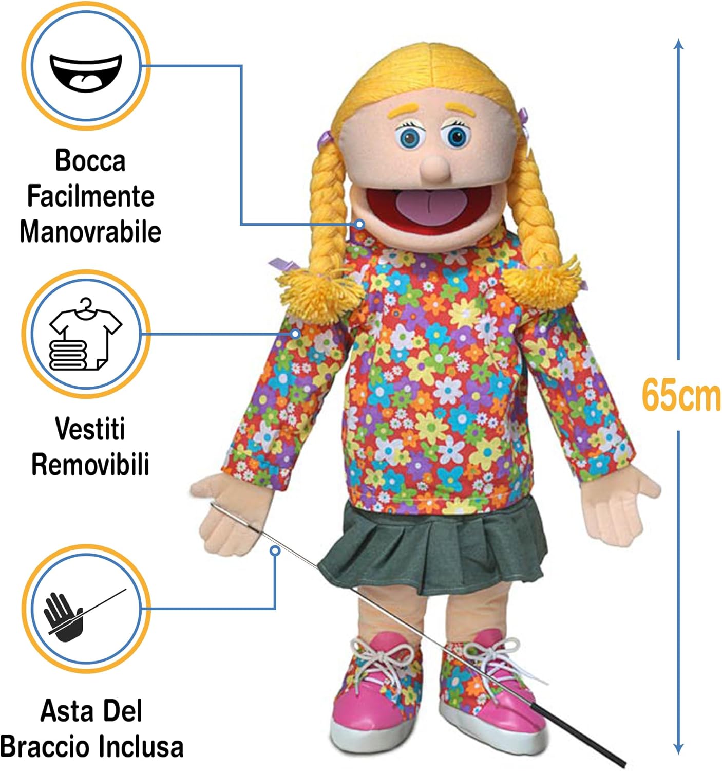 ''Cindy'' - Full Body Puppet 60cm, Peach - immagine 3