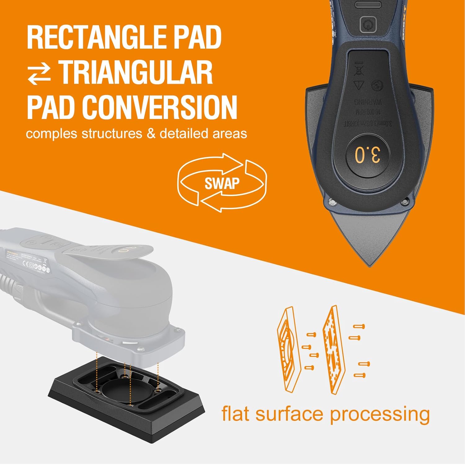 Maxxt Levigatrice Delta e Rettangolare 2IN1 Brushless 350W - immagine 2